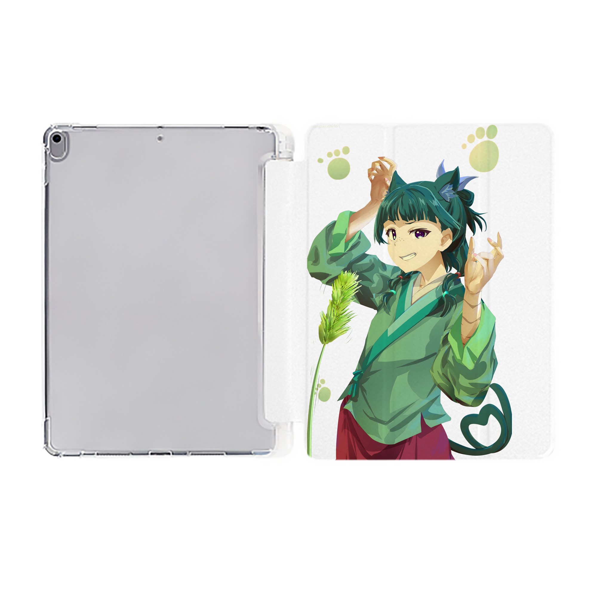 （画像用） 薬屋のひとりごと The Apothecary Diaries IPad ケース ペン収納付き 三つ折りスタンド PUレザー×シリコン 対応機種9.5/10.5/10.9インチ